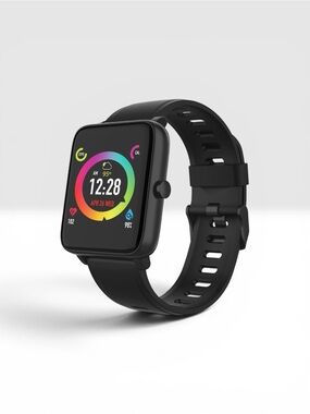 3Plus Vibe Lite Smartwatch black wristband square digital color display NIB